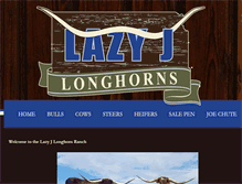 Tablet Screenshot of lazyjlonghorns.com